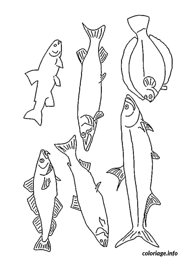 Coloriage Poisson nageur aux nageoires ondulantes - Poisson à imprimer