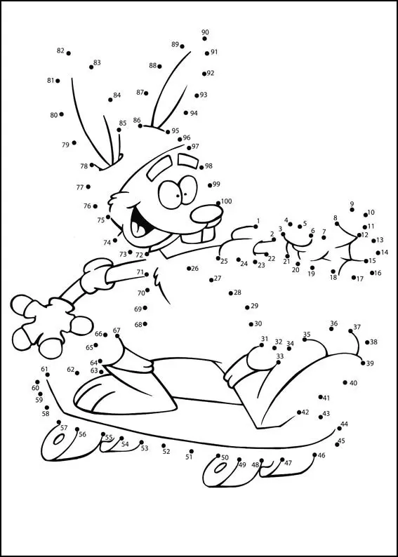 Numbered Connect the Dots Exercise coloring page to print