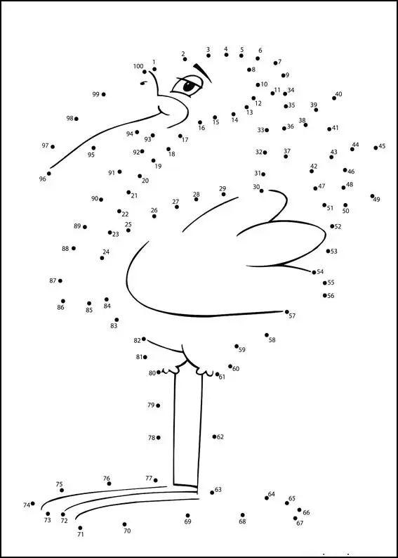 Connect the Dots Puzzle 102 coloring page to print