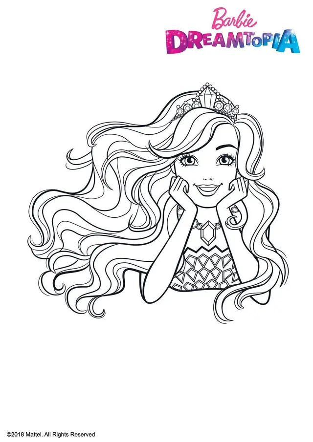 Coloriage Barbie Au Royaume Des Paillettes - Gulli à imprimer