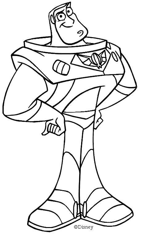 Coloriage Buzz Le Ranger De L'Espace - Toy story à imprimer