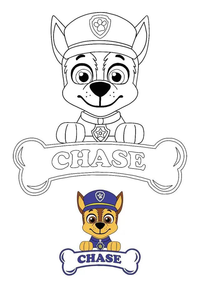 Coloriage Chase Policier Et Espion - Pat patrouille à imprimer
