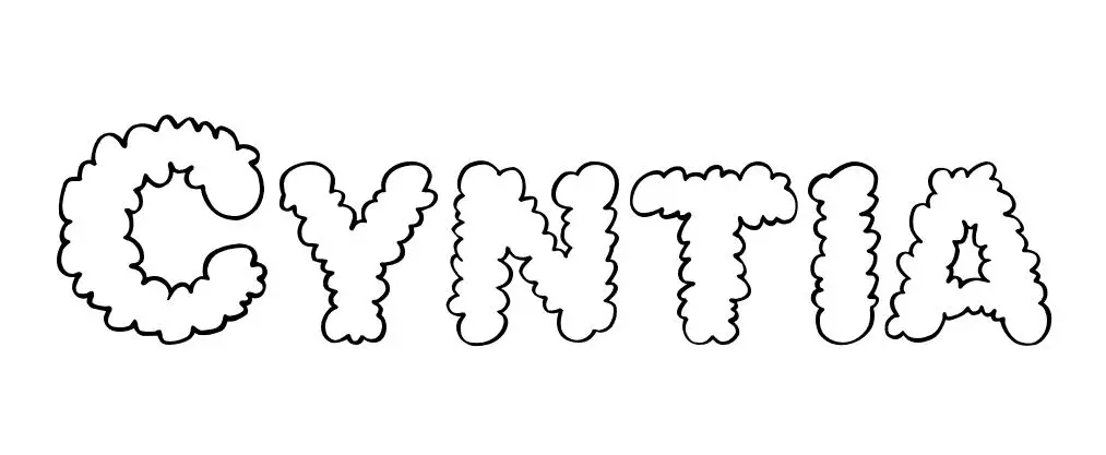 Cyntia coloring page to print