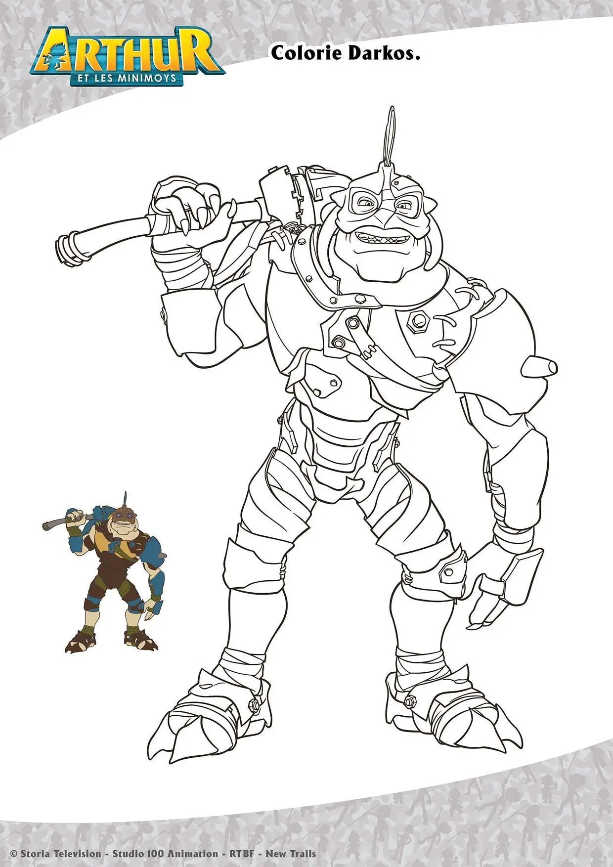 Coloriage Darkos Arthur - Gulli à imprimer