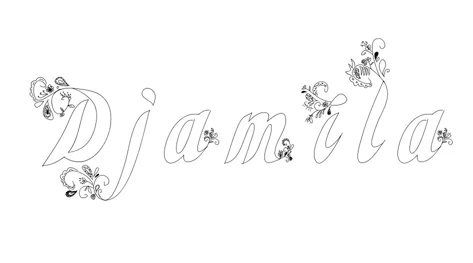 Djamila Name Coloring Page coloring page to print