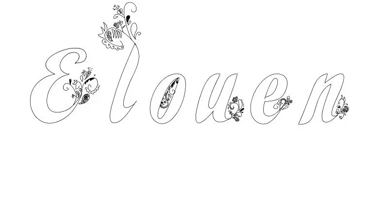 Coloriage Elouen - Prénom à imprimer
