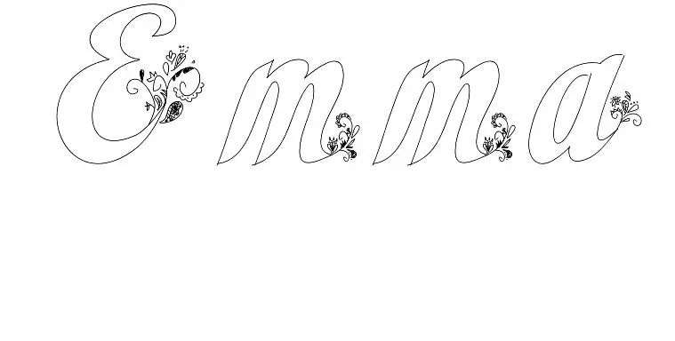 Coloriage Emma - Prénom à imprimer