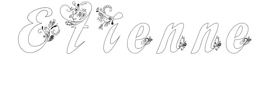 Coloriage Etienne - Prénom à imprimer