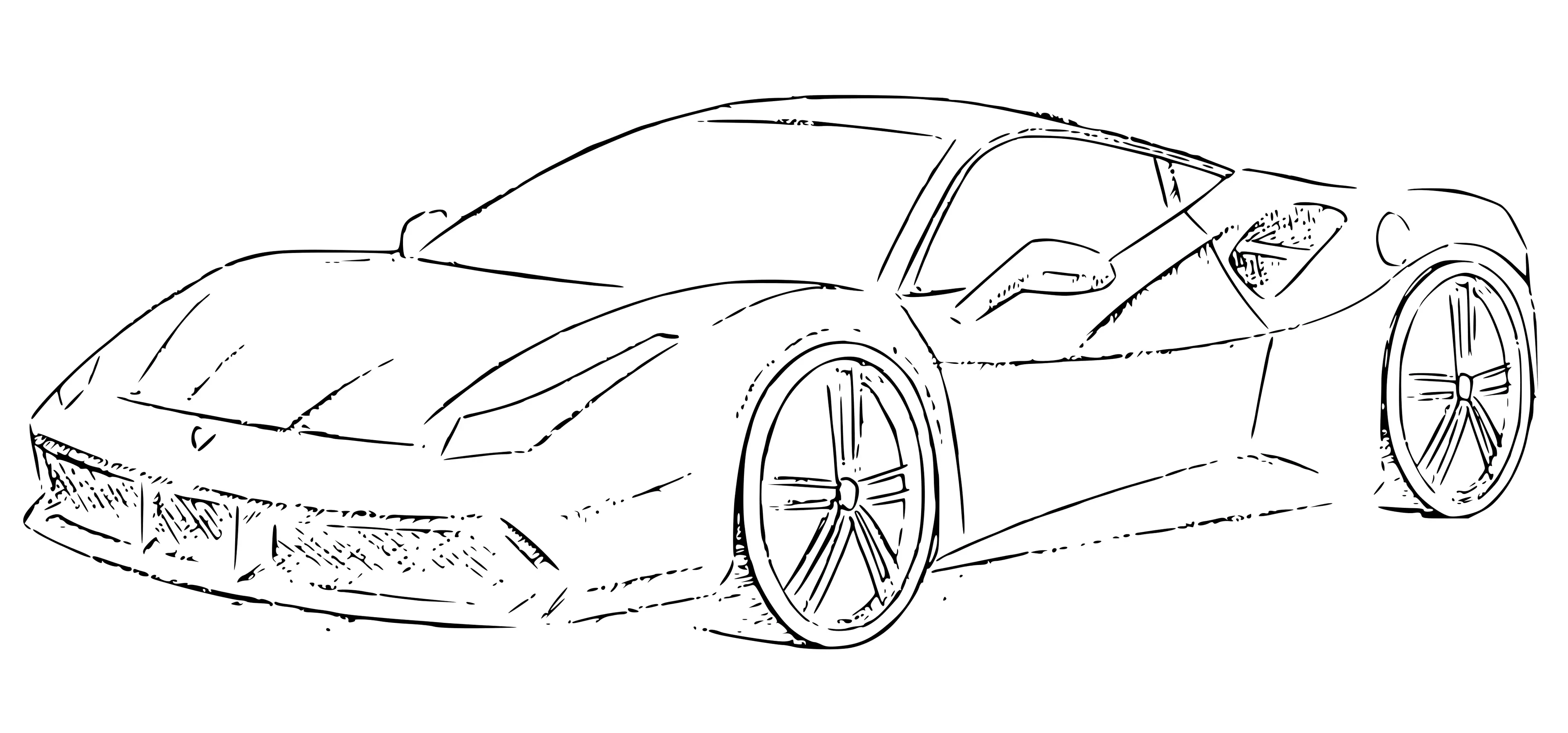 Coloriage Ferrari F8 Tributo 710 Chevaux - Ferrari à imprimer