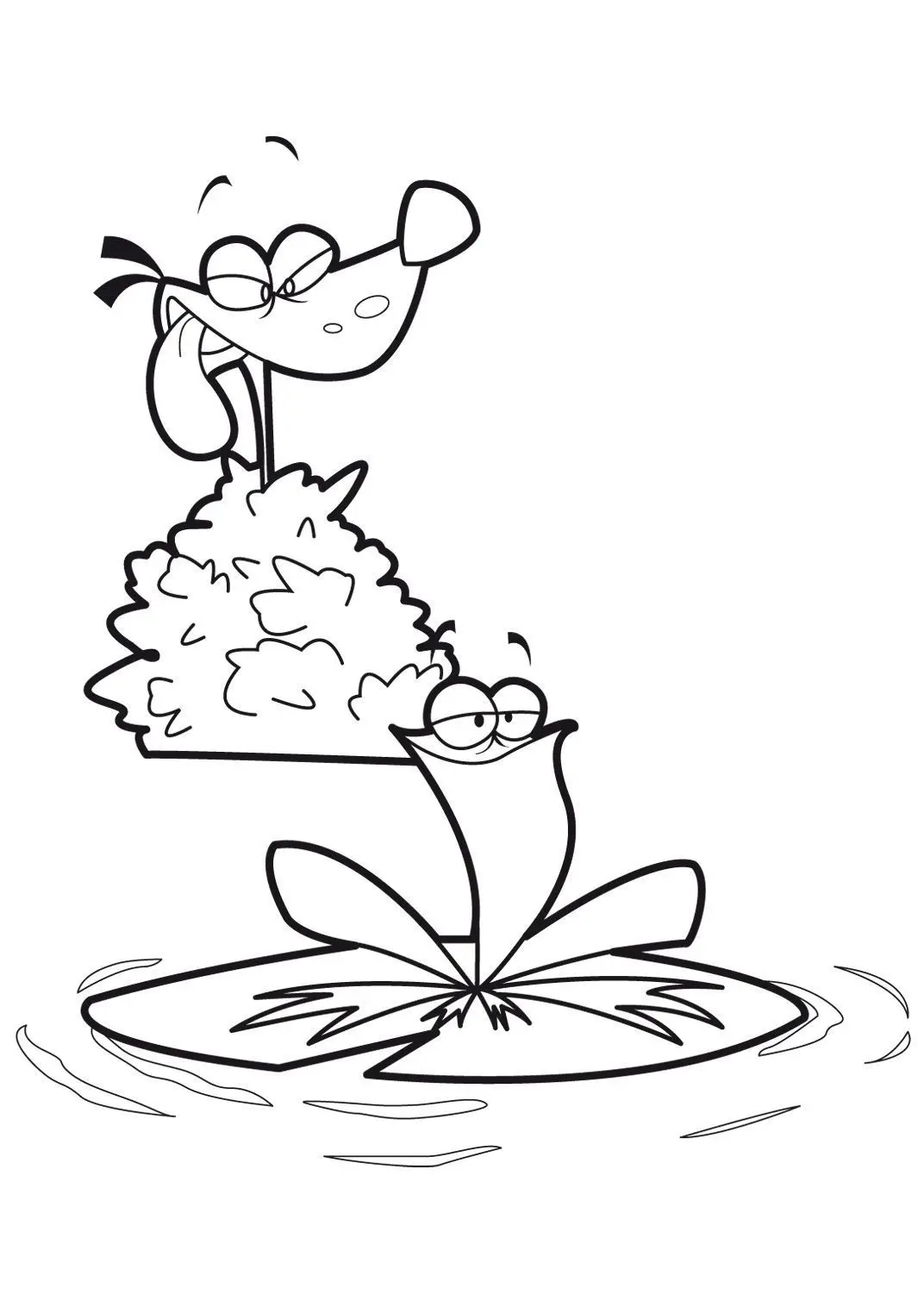 Coloriage Frog et Furet rigolo en aventure - Gulli à imprimer