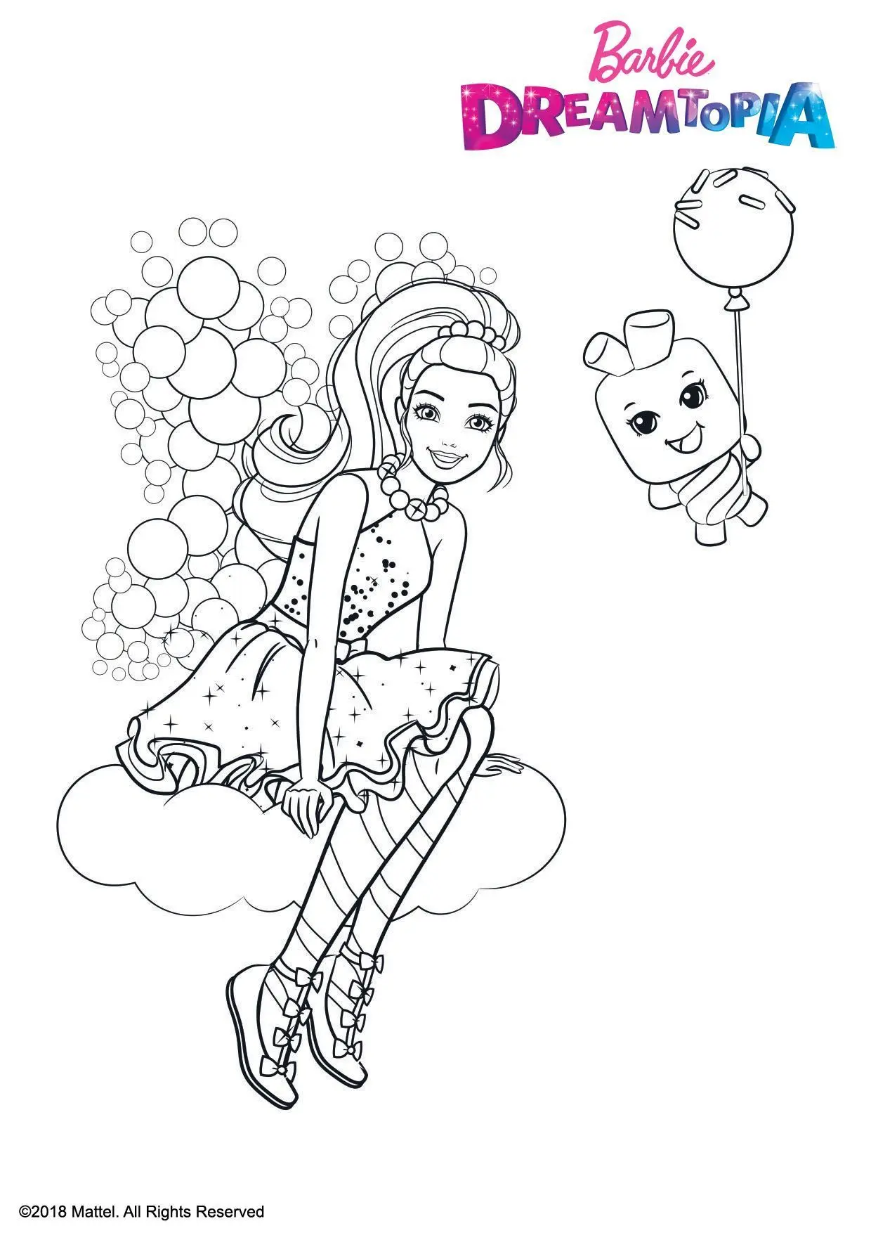 Coloriage Gulli Barbie Au Royaume Des Bonbons - Gulli à imprimer