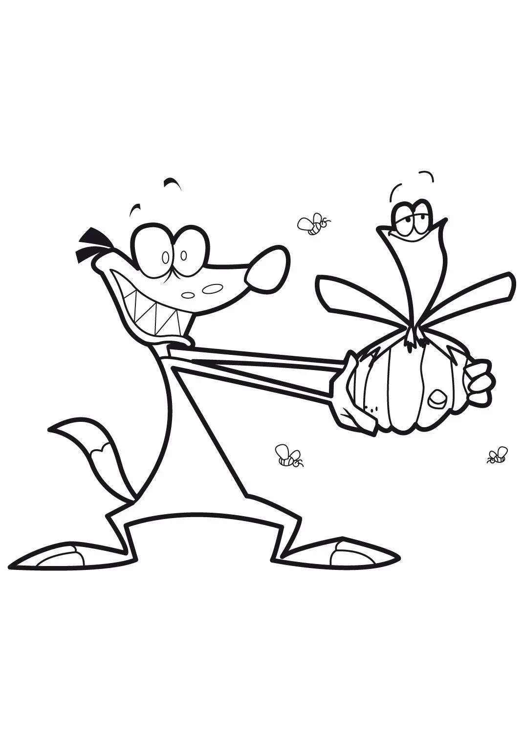 Coloriage Gulli Grenouille et Furet espiègle - Gulli à imprimer