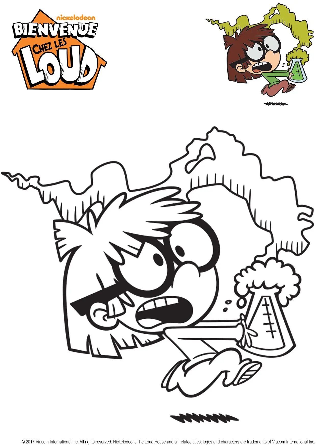 Coloriage Gulli Lisa De Bienvenue Chez Les Loud Gulli - Gulli à imprimer