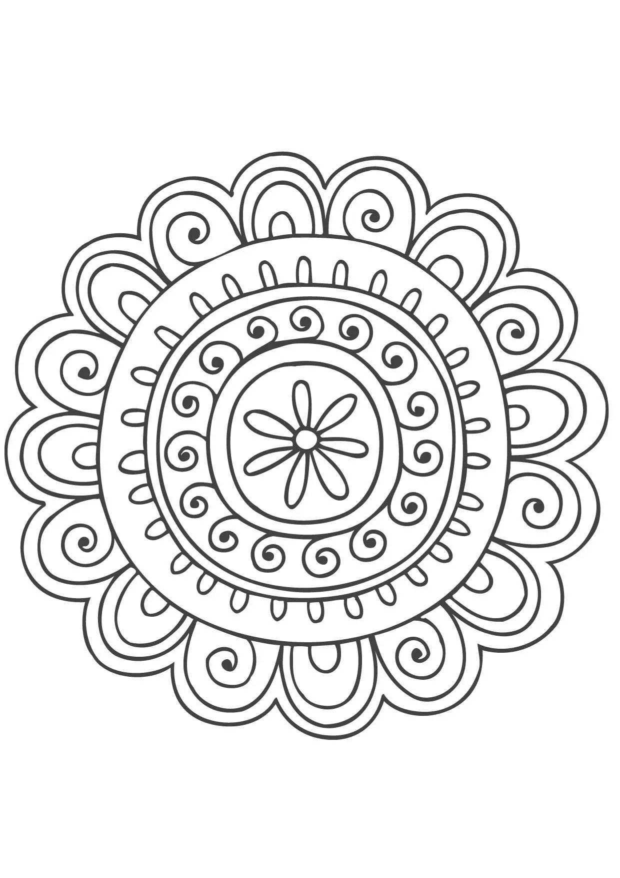 Coloriage Mandala Naturel Gulli Botanique - Gulli à imprimer
