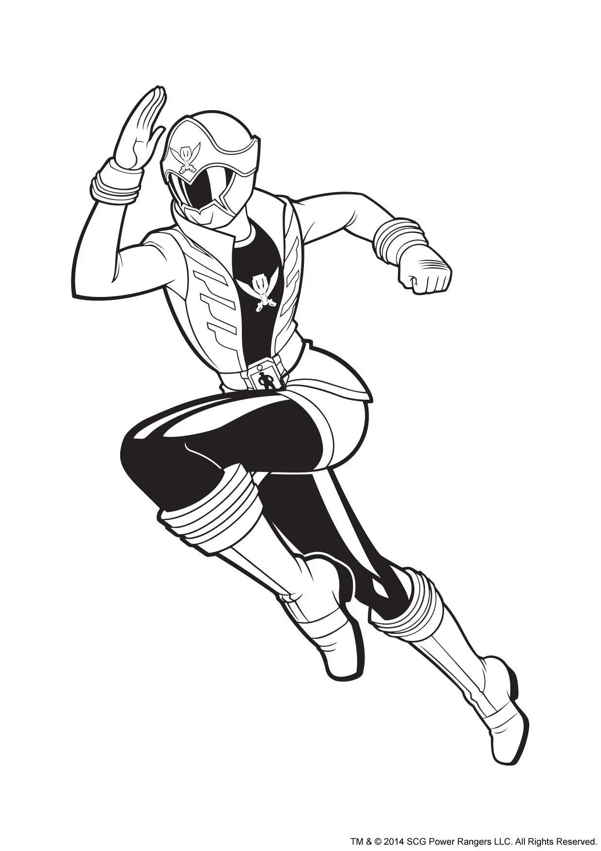 Coloriage Gulli Power Rangers Rose - Gulli à imprimer