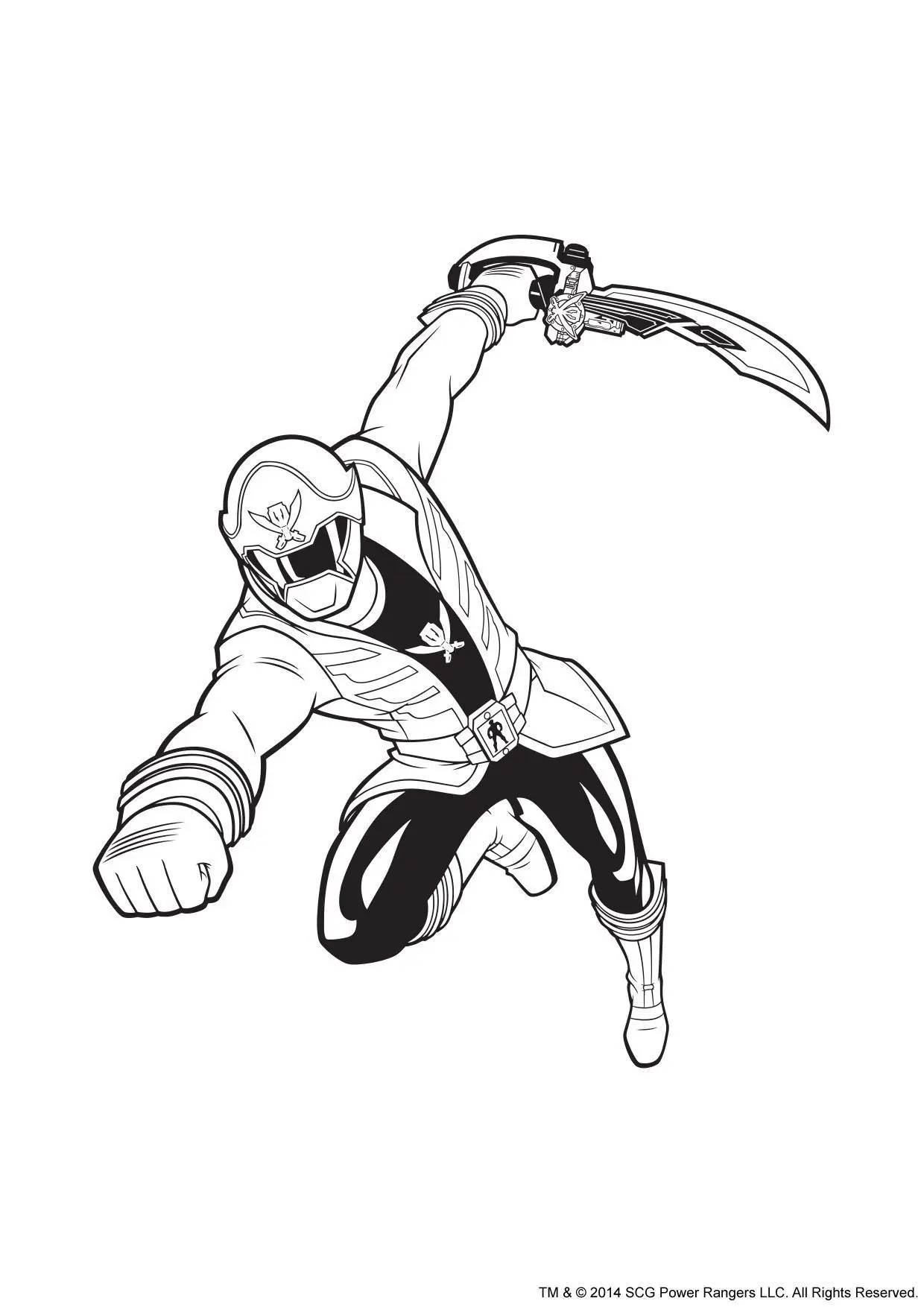 Coloriage Power Rangers Rouge Guerrier Gulli - Gulli à imprimer