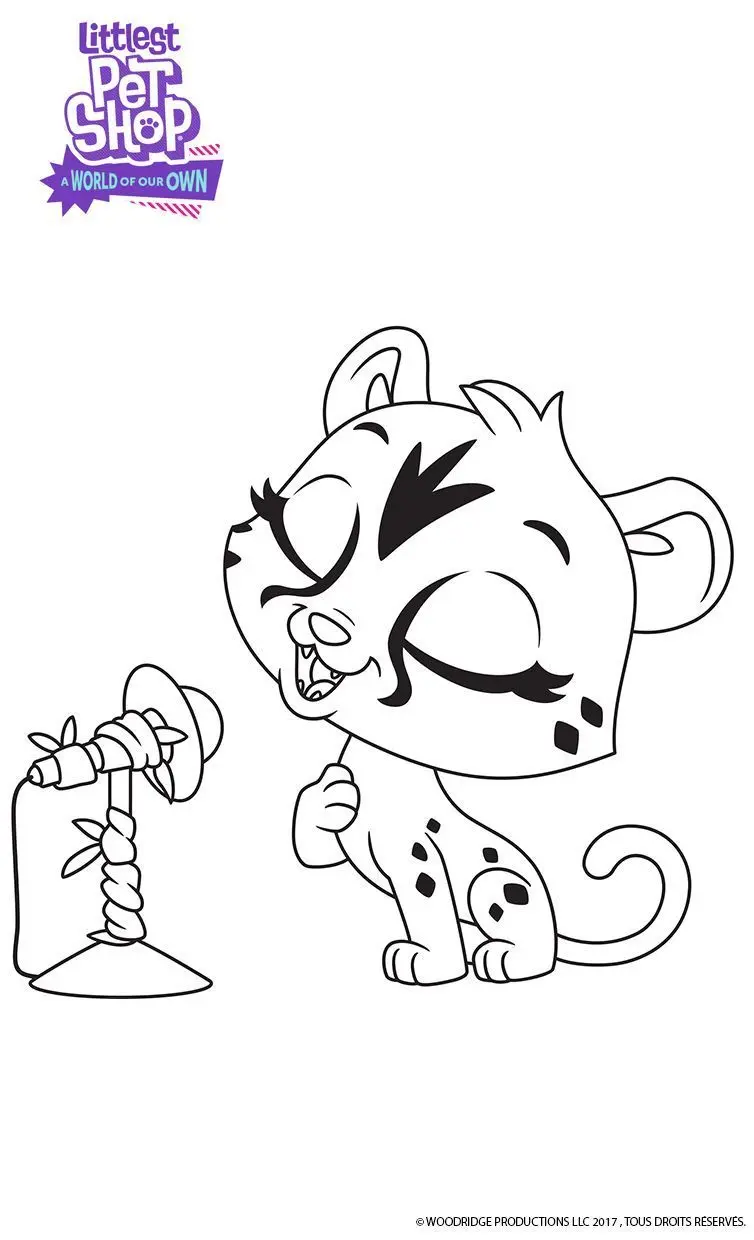 Coloriage Gulli Savannah Littlest Pet Shop - Gulli à imprimer