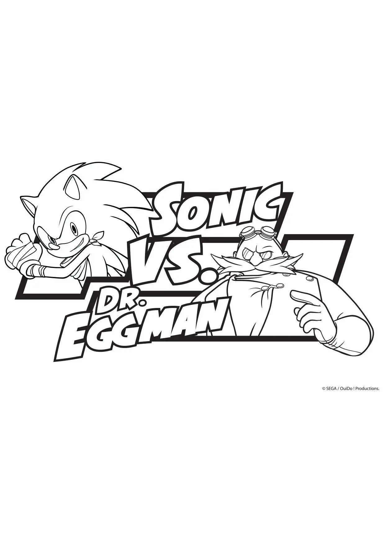 Coloriage Gulli Sonic Contre Dr Eggman - Gulli à imprimer