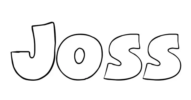 Coloriage Joss - Prénom à imprimer
