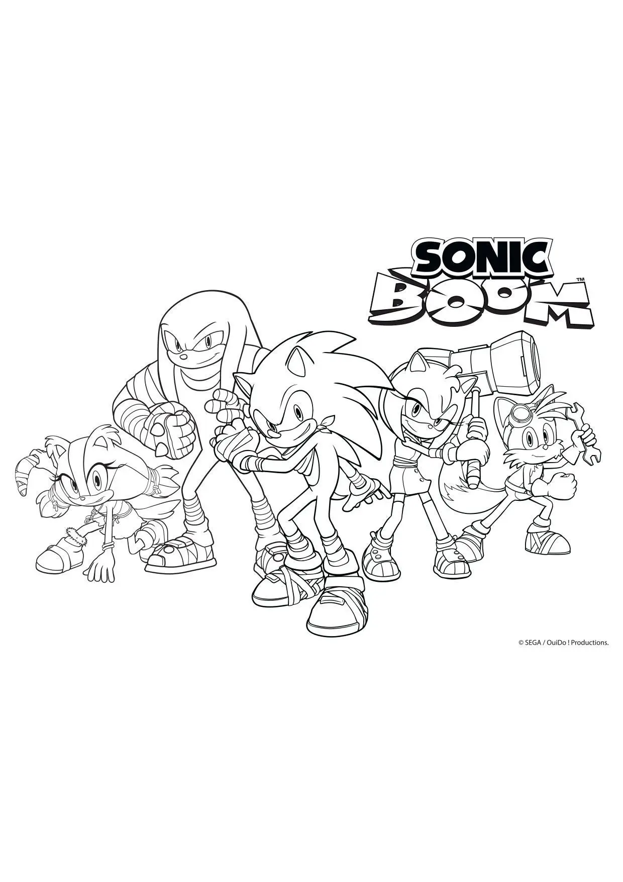 Coloriage La Bande De Sonic Boom Au Complet - Gulli à imprimer