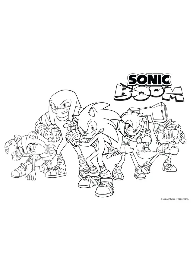Coloriage La Bande De Sonic Boom Au Complet - Gulli à imprimer
