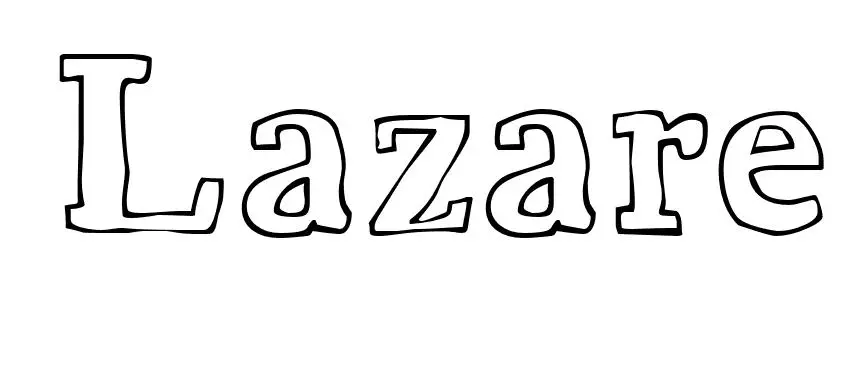 Lazare coloring page to print