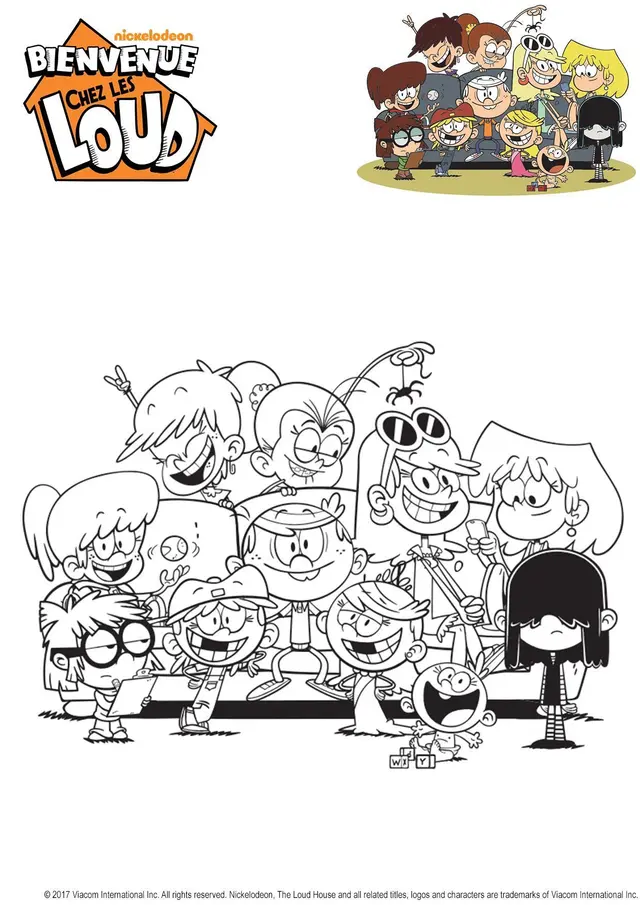 Coloriage Lincoln Et Ses Sœurs Bienvenue Chez Les Loud - Gulli à imprimer