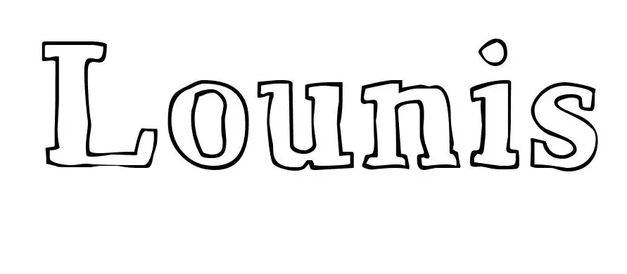 Coloriage Lounis - Prénom à imprimer