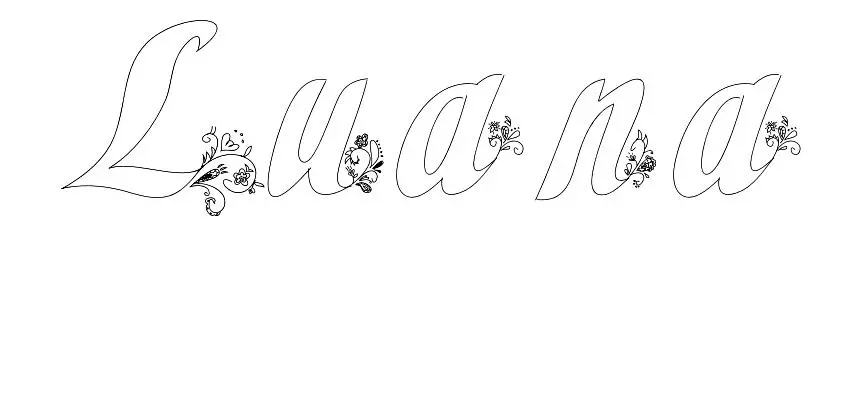 Coloriage Luana - Prénom à imprimer