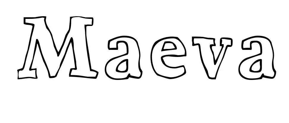 Coloriage Maeva - Prénom à imprimer