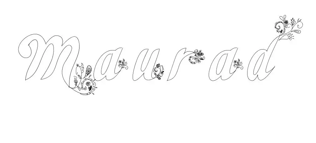 Coloriage Maurad - Prénom à imprimer