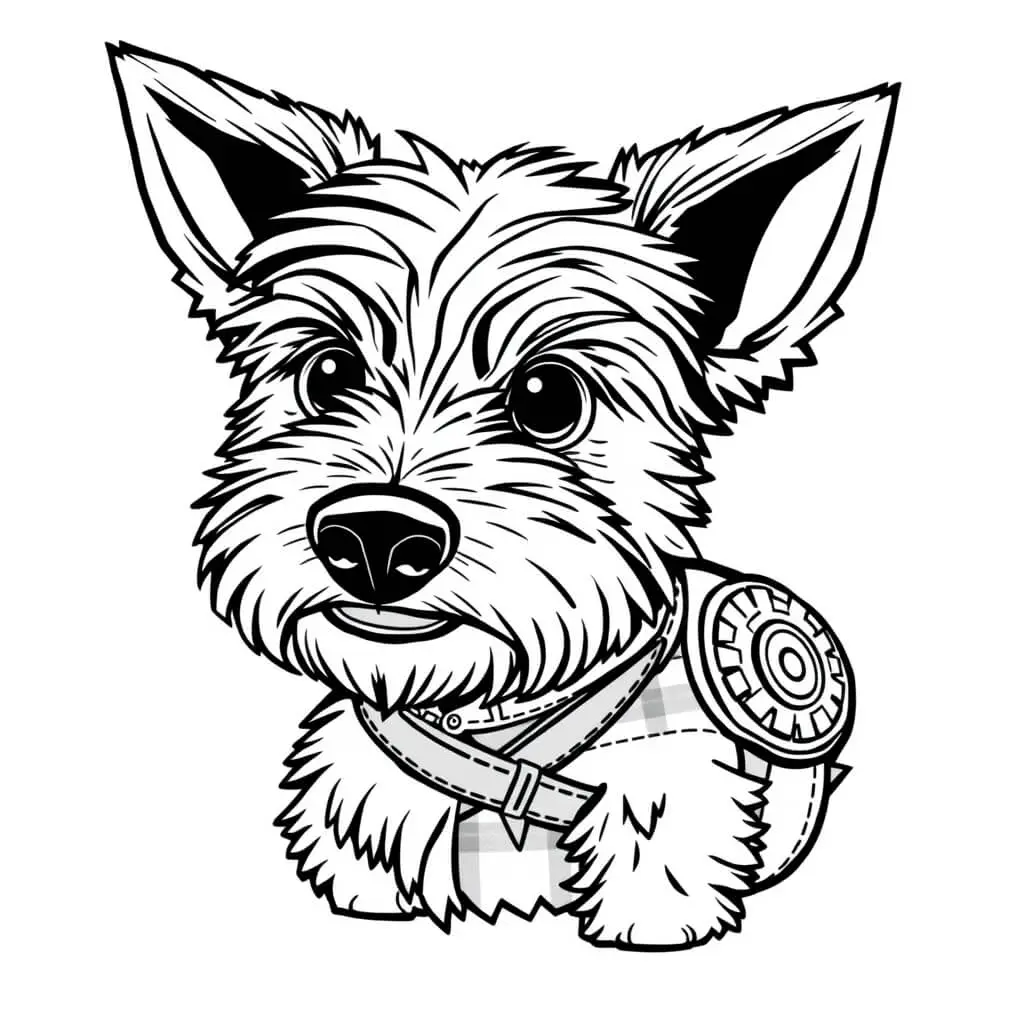 Coloriage Mcflare Chien Policier - Mystery lane à imprimer