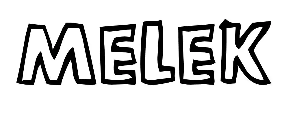 Coloriage Melek - Prénom à imprimer