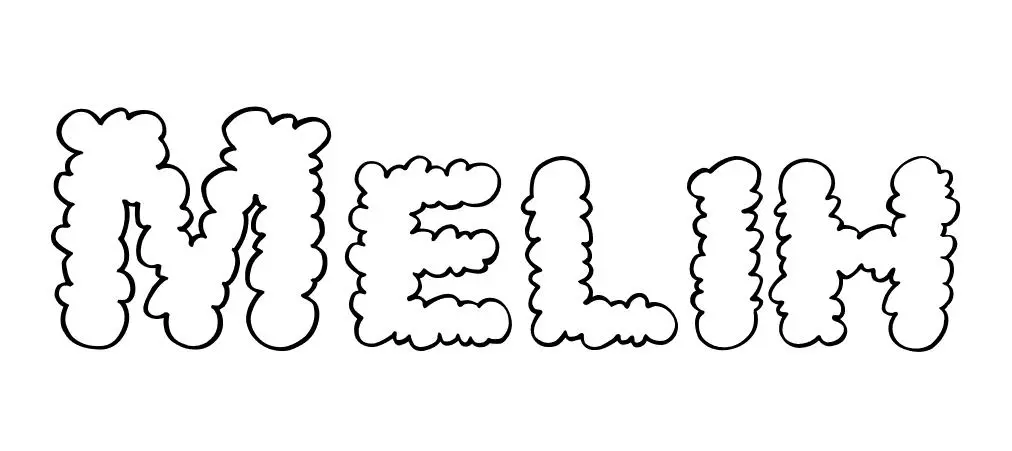 Coloriage Melih - Prénom à imprimer