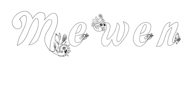 Coloriage Mewen - Prénom à imprimer