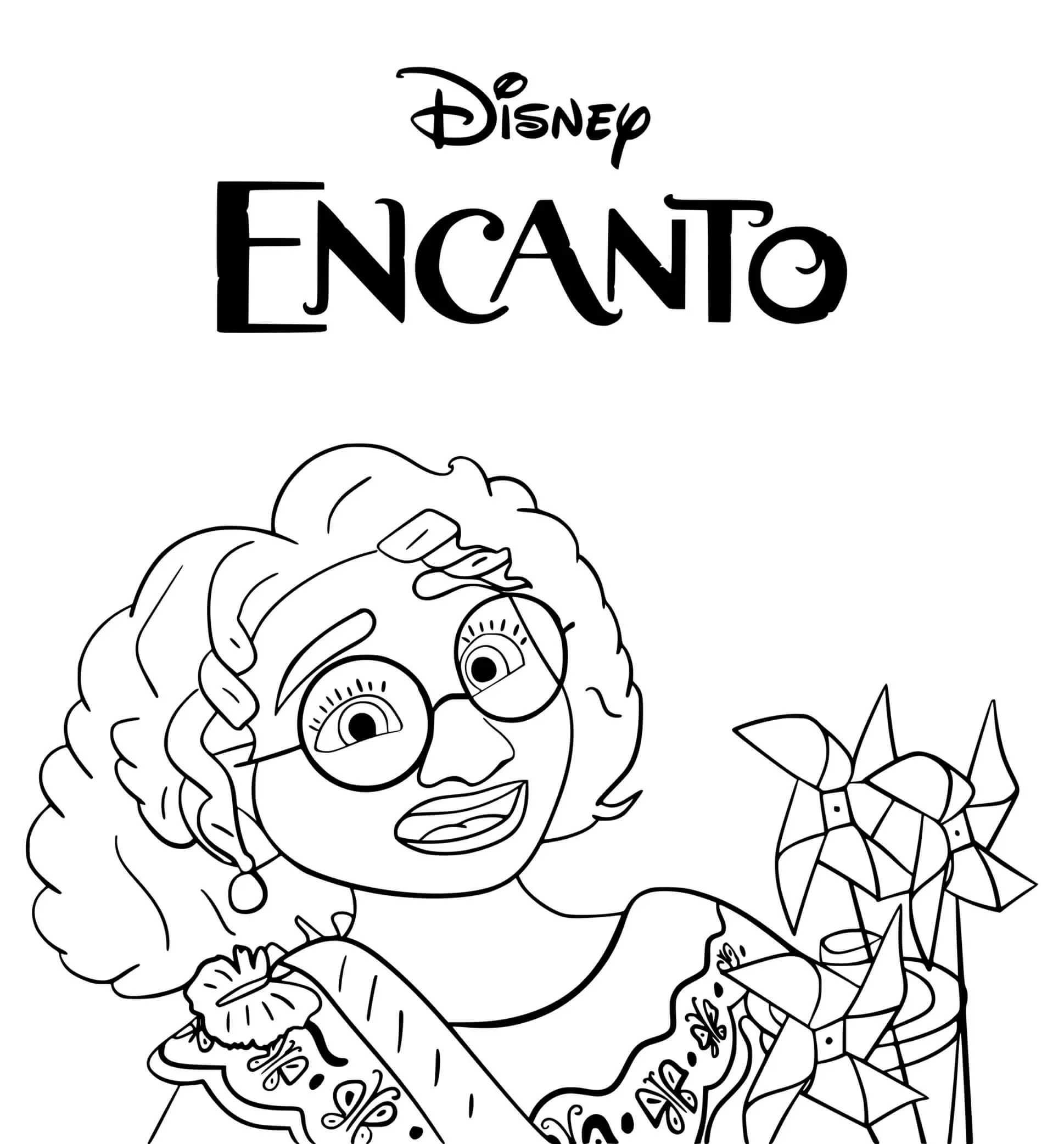 Coloriage Mirabel Madrigal Encanto Disney - Encanto à imprimer
