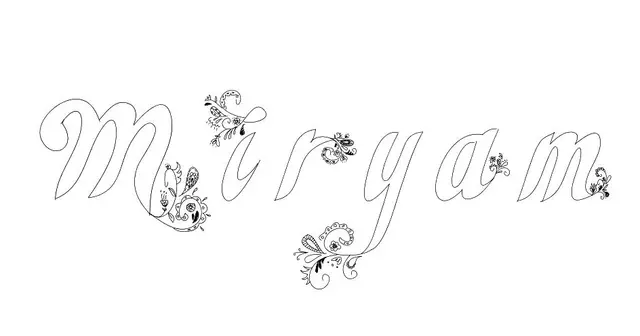 Coloriage Miryam - Prénom à imprimer