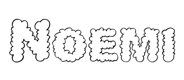 Coloriage Noemi - Prénom à imprimer