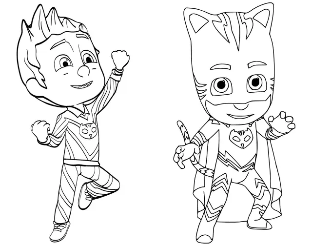 Coloriage Pajama Hero Connor Is Catboy De Pyjamasques - Pyjamasques à imprimer