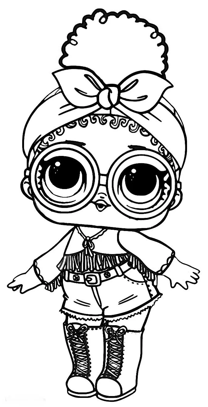 Coloriage Poupée lol surprise doll - Poupée LOL à imprimer
