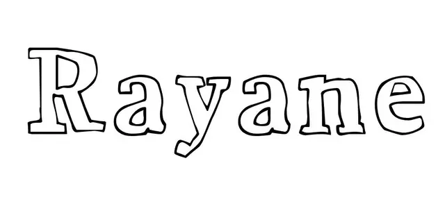 Coloriage Rayane - Prénom à imprimer