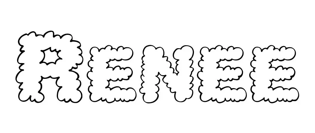 Coloriage Renee - Prénom à imprimer