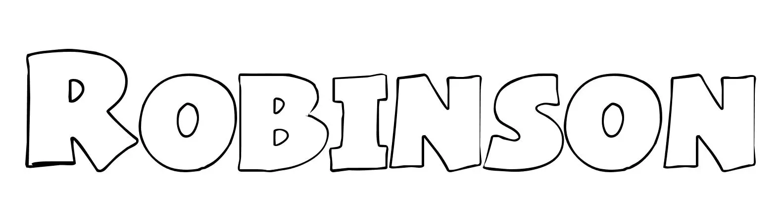 Coloriage Robinson - Prénom à imprimer