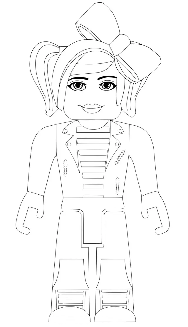 Coloriage Roblox Girl - Roblox à imprimer