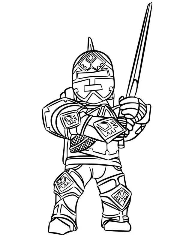 Coloriage Roblox Redcliff Elite Commander - Roblox à imprimer