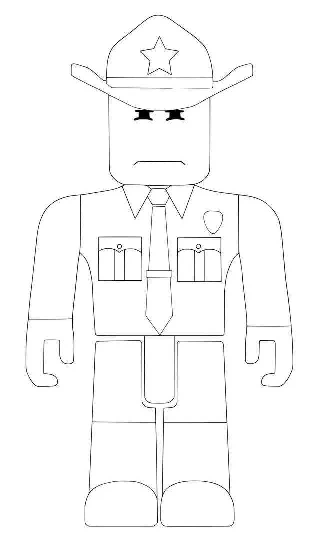 Coloriage Roblox Sheriff - Roblox à imprimer