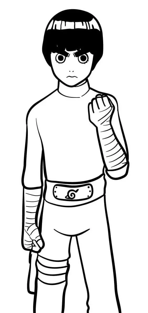 Coloriage Rock Lee - Naruto à imprimer