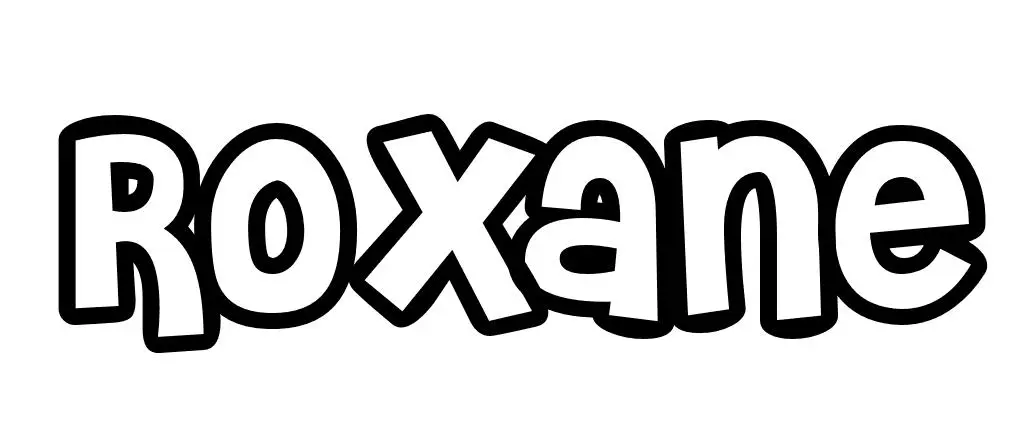 Coloriage Roxane - Prénom à imprimer