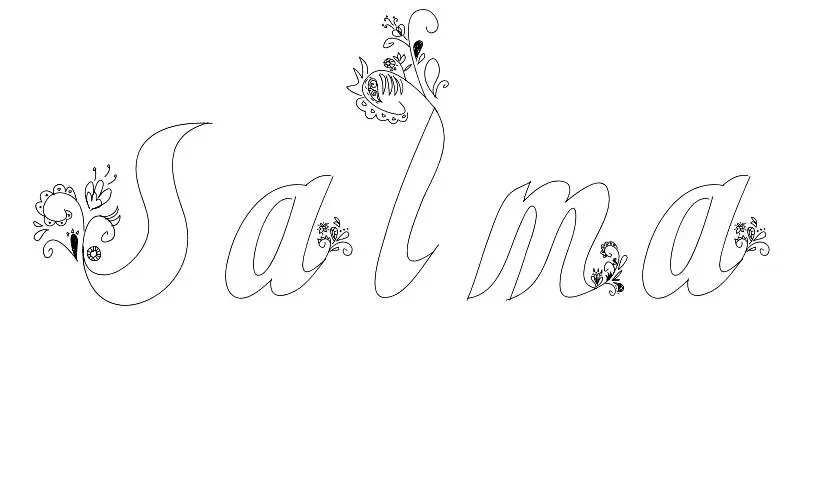Coloriage Salma - Prénom à imprimer