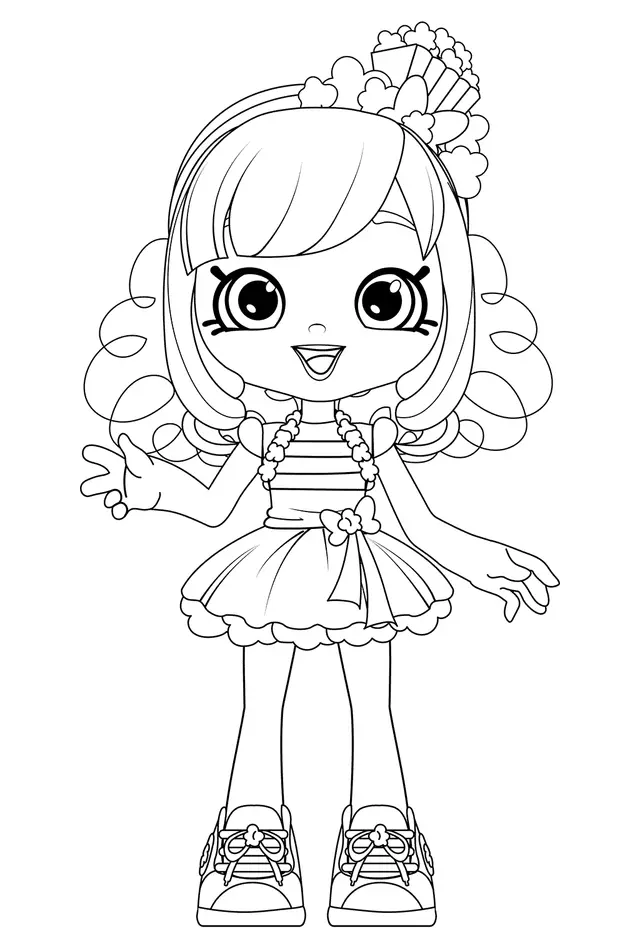 Coloriage Shoppies Popette - Shoppies dolls à imprimer